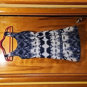 Bluevand white tye dye dress